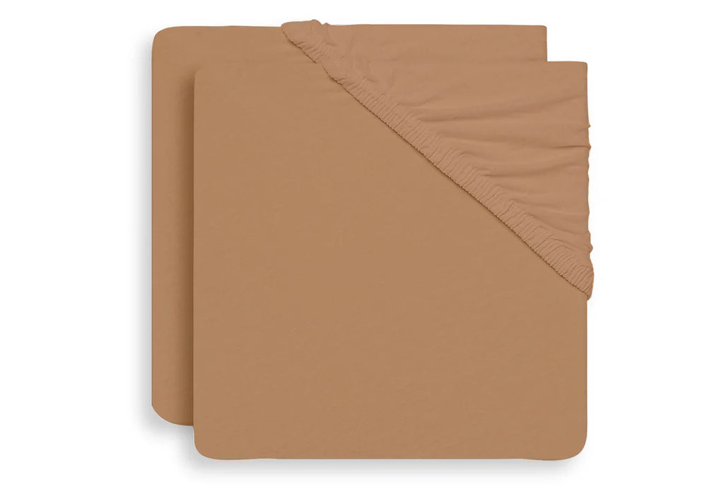 Jollein - Hoeslaken Jersey 60x120cm - Ivory/Nougat - 2 Stuks, Hoeslakens, Jollein, Keekabuu