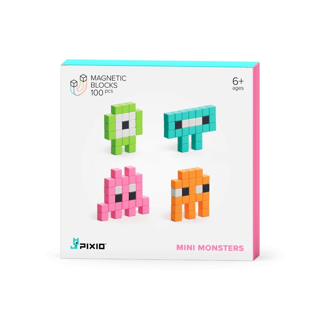 Pixio - Mini Monsters - 100 blokjes, Activiteitenspeelgoed, Pixio, Keekabuu