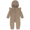 Konges Slojd - Gebreide Tomama Onesie met Ajourtricot - Beige Melange, Onesie, Konges Slojd, Keekabuu