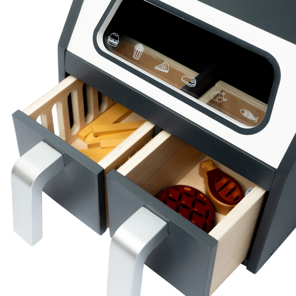 Mamamemo - Airfryer mit Zubehör - Realistisches Kinderspielzeug für die Küche