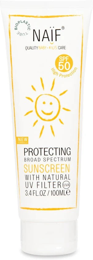 Naïf - Beschermende Zonnebrandcrème SPF50 – 100 ml, Verzorgingsproducten, Naïf, Keekabuu