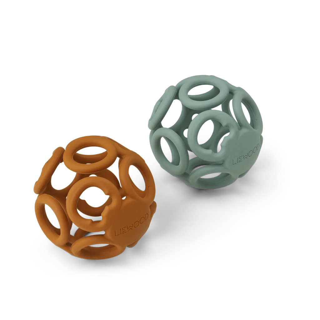 Liewood -  Bijtring Bal - Jasmin (set van 2), Bijtspeeltje, Liewood, Keekabuu