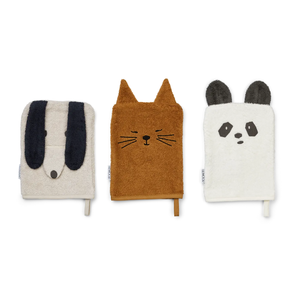 Liewood - Sylvester Washandjes (Set van 3), Washandjes, Liewood, Keekabuu