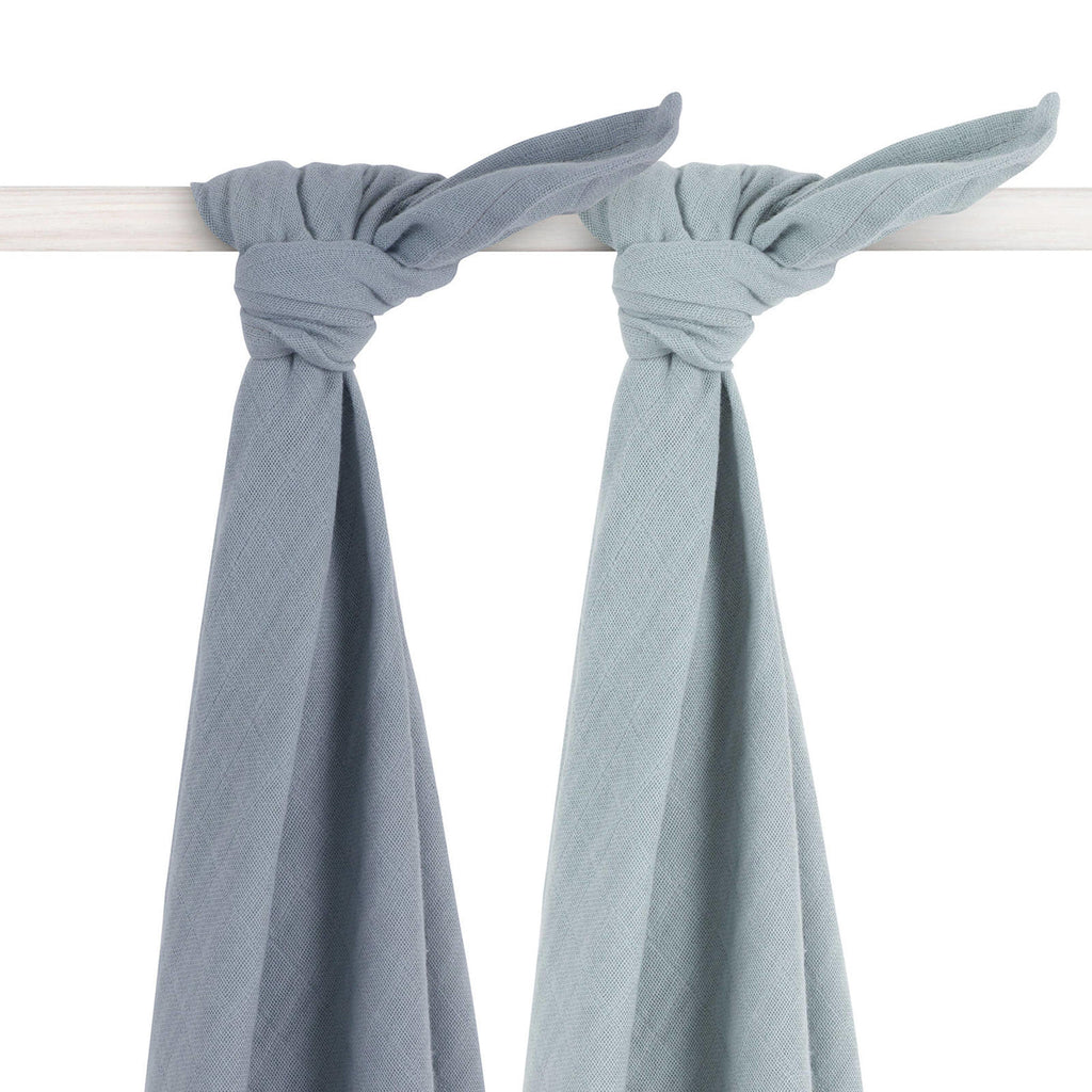 Jollein - Bamboo- Hydrofiele Doeken - 115x115cm - Storm Grey - 2Stuks, Hydrofiele doeken, Jollein, Keekabuu