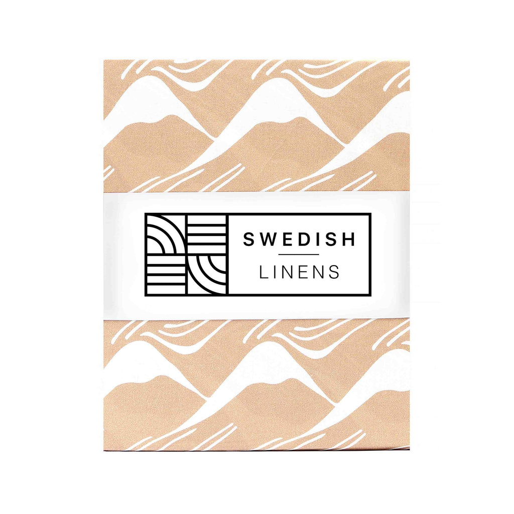 Swedish Linens - Spannbetttuch - Berge (70x140x23cm)