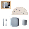 Mushie - Kinderserviesset (Vierkante Bord) in Cadeauverpakking, Baby Eetset, Mushie, Keekabuu