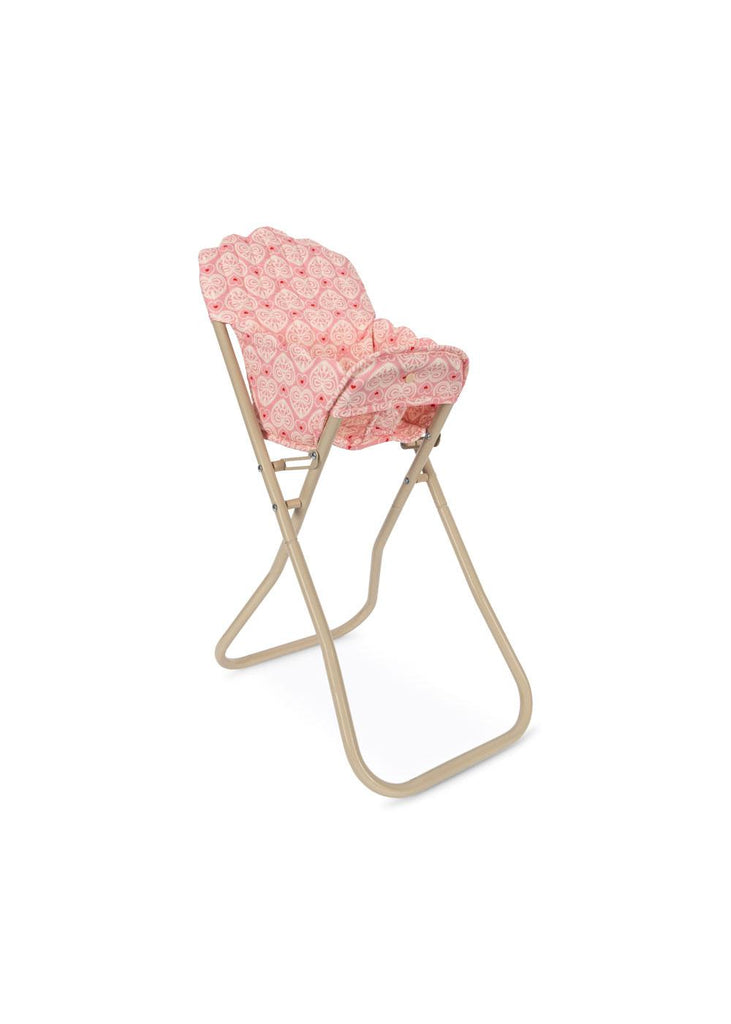 Konges Slojd - Foldable doll chair - Doll High Chair - Lacy Pink
