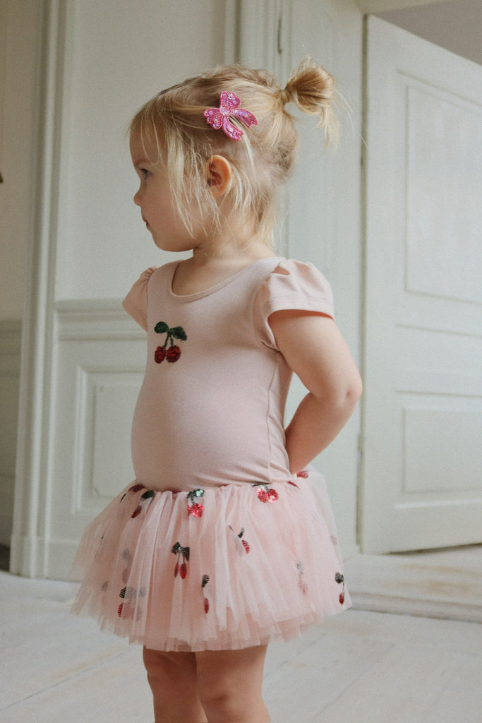 konges slojd pink dress Isotta checked gathered cotton dress in pink - Konges Slojd