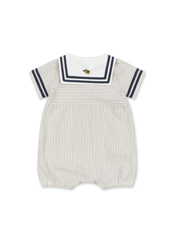 Konges Slojd - Allie Sailor Romper GOTS – Biologisch Katoen - Bleu Stripe, Rompers, Konges Slojd, Keekabuu