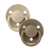 BIBS -  De Lux Siliconen Fopspeen  (2 stuks)  Vanilla/Dark Oak, Fopspenen, Bibs, Keekabuu