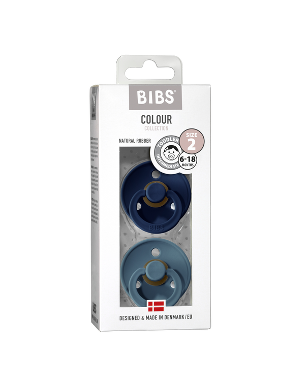 BIBS - Fopspeen Natuurrubber 2 stuks  Deep Space/Petrol, Fopspenen, Bibs, Keekabuu