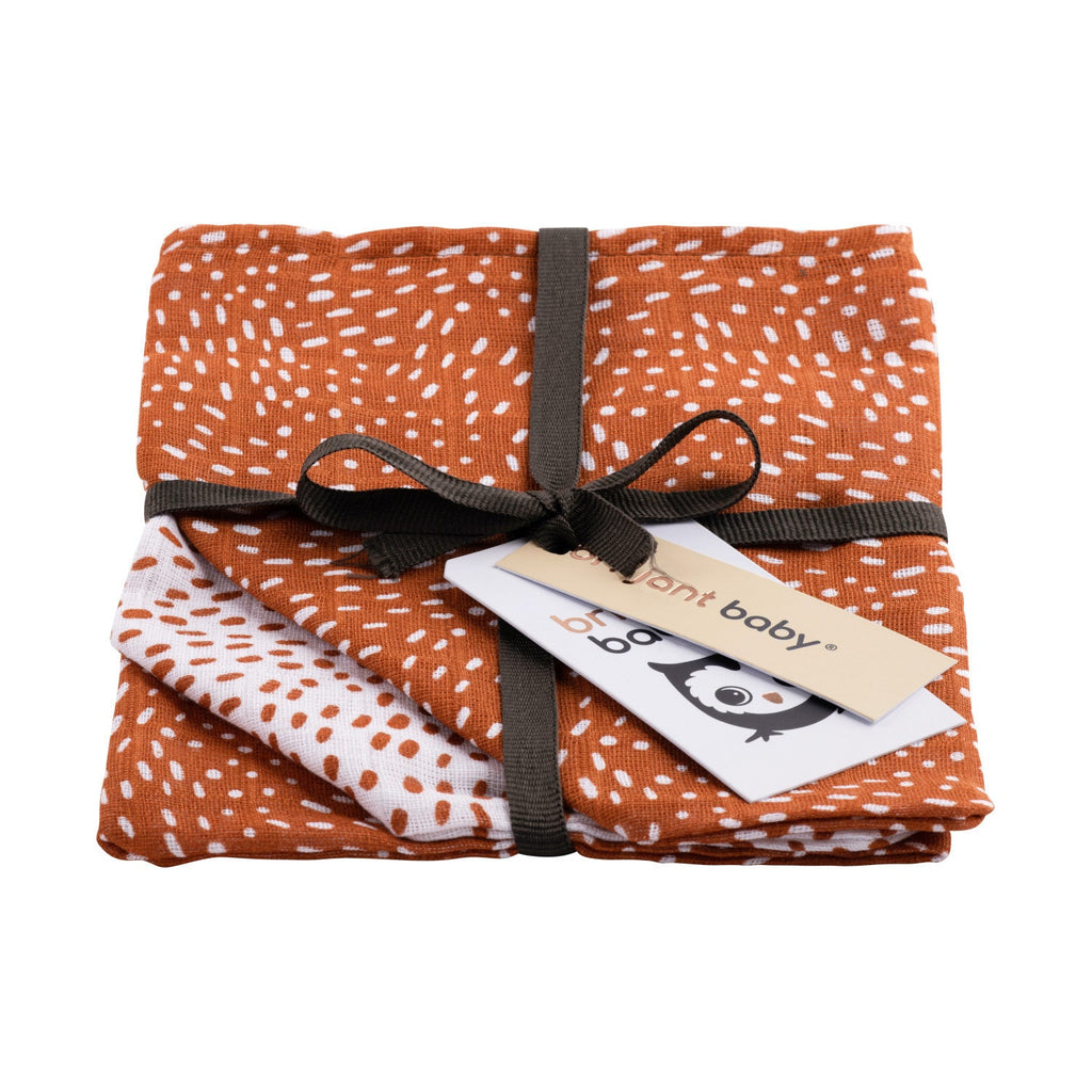 Briljant Baby - Hydrofiele Monddoekjes Minimal Dots (3pack), Hydrofiele doeken, Briljant Baby, Keekabuu