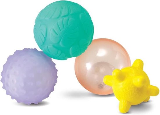 Infantino  - Set van 4 licht/muzikale sensorische ballen, , Infantino, Keekabuu