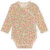 Konges Sløjd - Basic Overslagromper Lange Mouw  -  Carnations, Rompers, Konges Slojd, Keekabuu