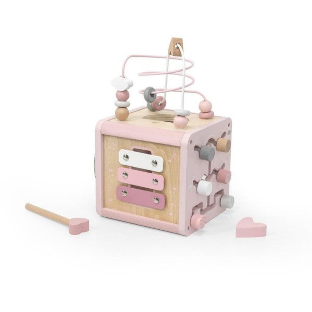 Label Label - 5-in-1 Houten Activiteitenkubus  - Ontwikkeling van motorische vaardigheden, Activiteiten speelgoed, Label Label, Keekabuu