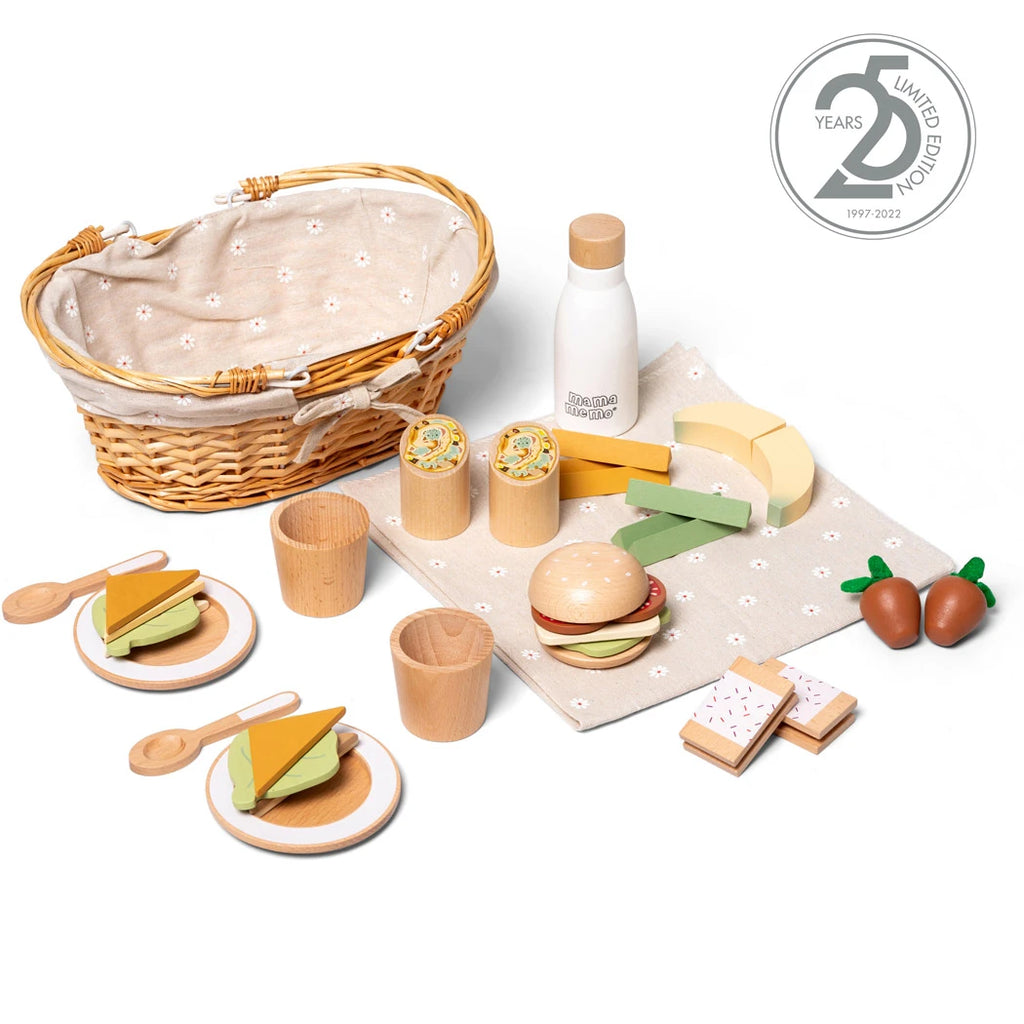 Mamamemo -  Gevulde Picknickmand, Houten speelgoed, Mamamemo, Keekabuu