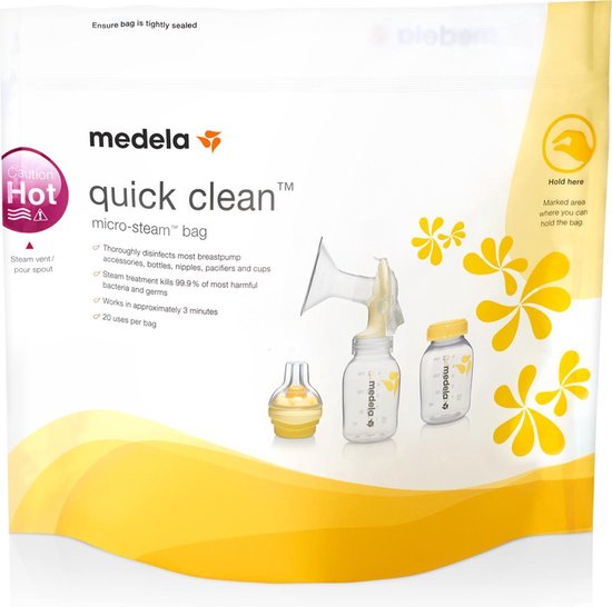 Medela  - QuickClean Magnetron Sterilisatiezakken (5 stuks), Borstkolven accessoires, Medela, Keekabuu