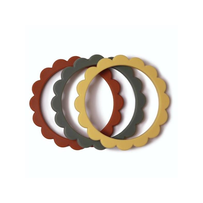 Mushie - Siliconen Bijtringen mix 3pack, Bijtringen, Mushie, Keekabuu