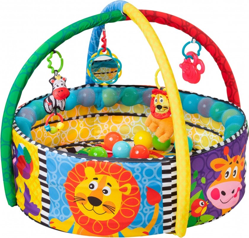 Playgro -  Activiteiten babygym en nest met 32 ballen, Babygyms & speelkleden, Playgro, Keekabuu