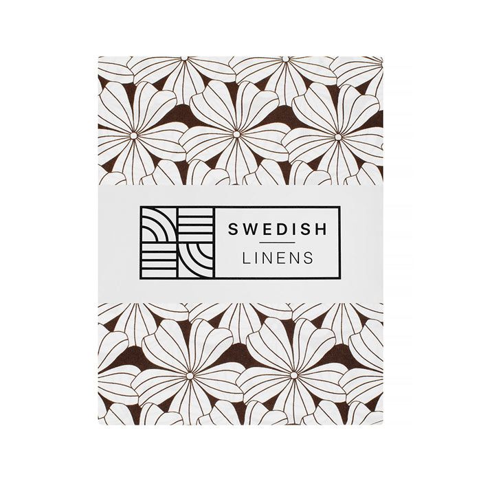 Swedish Linens - Jr. Bed Ledikant Hoeslaken Flowers (70x140cm), Hoeslakens, Swedish Linens, Keekabuu