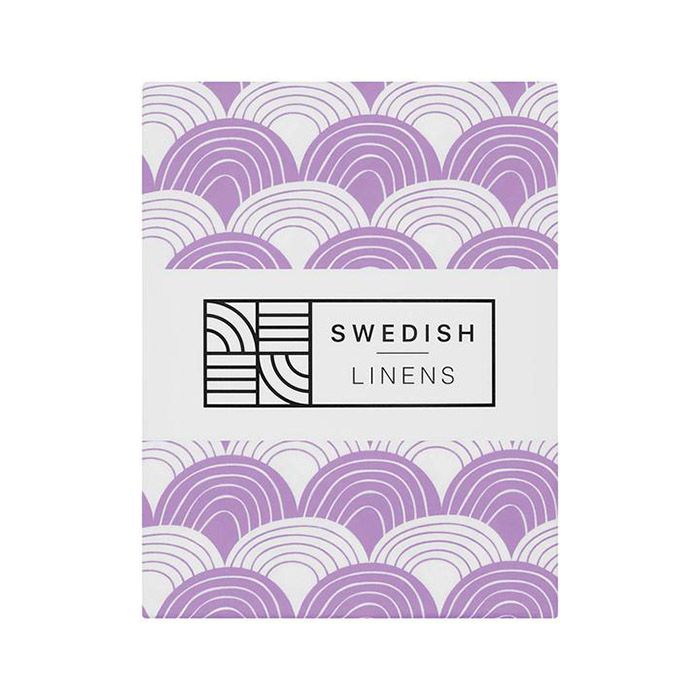 Swedish Linens - Jr. Bed Ledikant Hoeslaken Rainbows (70x160cm), Hoeslakens, Swedish Linens, Keekabuu