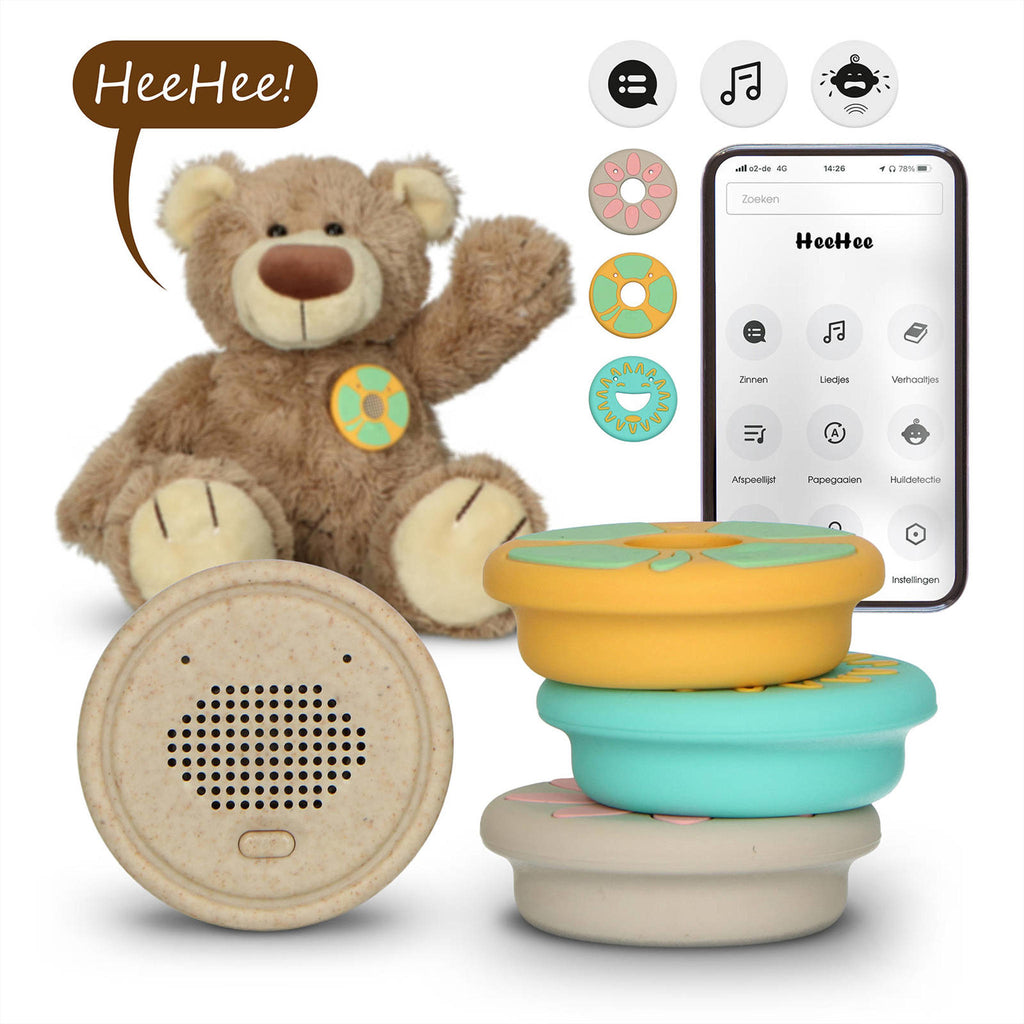 Alecto - Button HeeHee - Interactieve knuffel, Muziekmobielen, Alecto, Keekabuu
