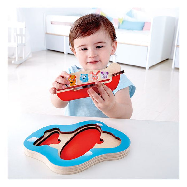 Hape Speelgoed -  3D-Vliegtuig Puzzel, Puzzels, Hape, Keekabuu