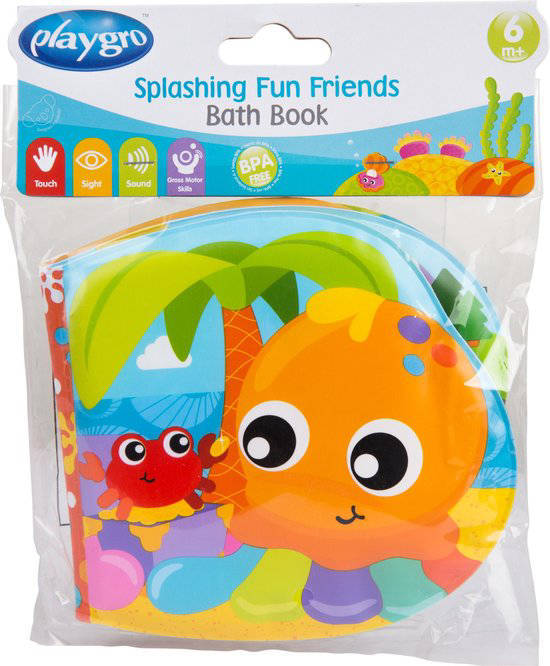 Playgro - Splashing Fun Friends Badboek, Badspeelgoed, Playgro, Keekabuu