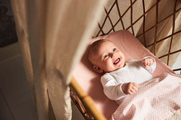 Jollein - Wieglaken Snake Pale Pink, Lakens, Jollein, Keekabuu