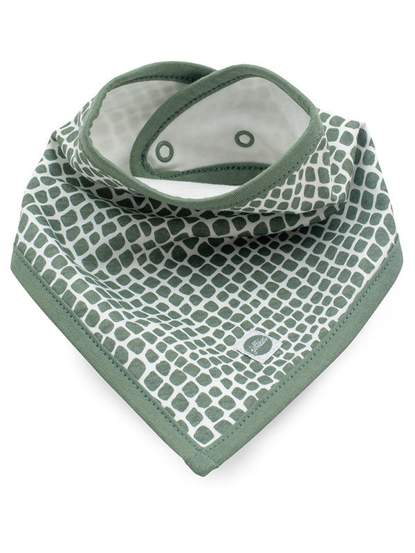 Jollein - Slabbetje Bandana Snake | Ash green 2 Stuks, Slabbetjes, Jollein, Keekabuu